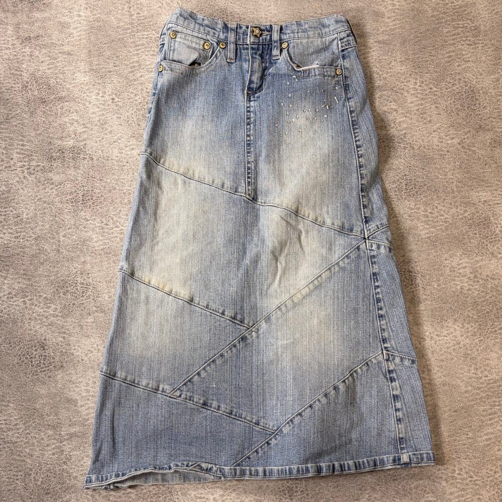 Vintage Mudd Girls Denim Maxi Skirt